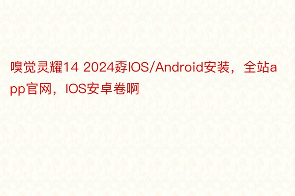 嗅觉灵耀14 2024孬IOS/Android安装，全站app官网，IOS安卓卷啊